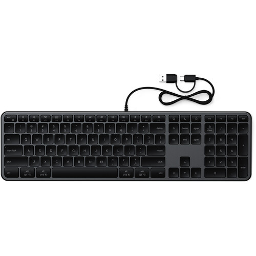 Satechi Slim LX3 Wired Keyboard (Space Black)