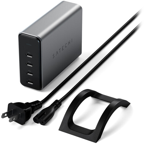 【実用品・スタンド欠品】Satechi 165W 4ポート USB-C GaN Satechi 165W USB Type-C 4-Port GaN PD Desktop Charger ST-UC165GM