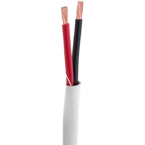 SatMaximum 12 AWG CL2-Rated 2-Conductor Speaker Cable for In-Wall Installation (White, 50')