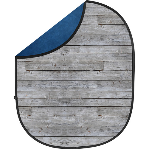 Savage Collapsible 5 x 7' Backdrop (Gray Pine/Blue)