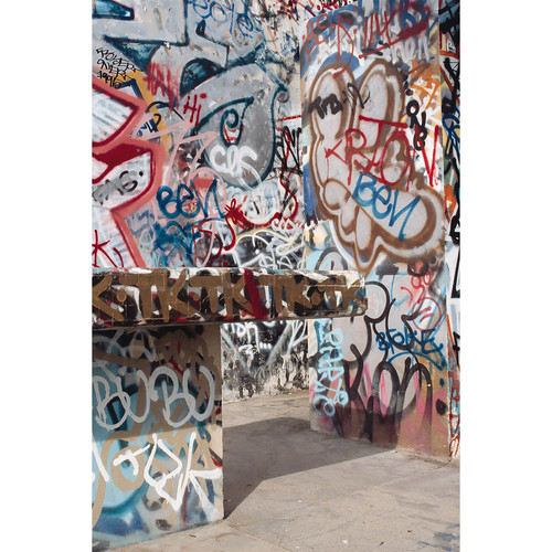 Savage Printed Vinyl Backdrop (Graffiti-Covered Alley, 5 x 7')