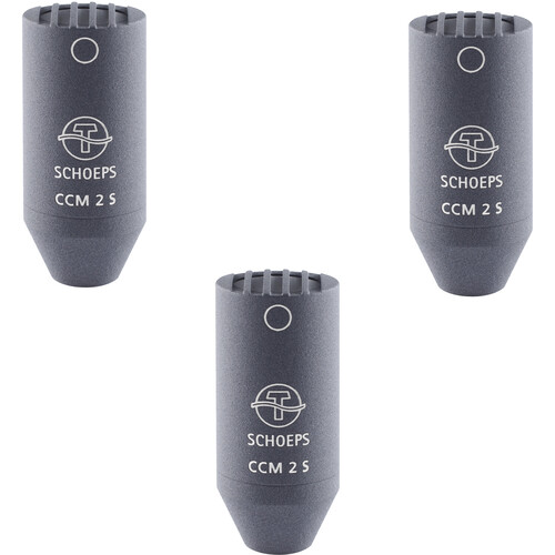 Schoeps CCM 2S LG MT Omnidirectional Compact Microphones with LEMO Connector (Matte Gray, Matched Trio)