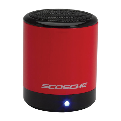 Scosche boomCAN Compact Wireless Bluetooth Speaker (Red)