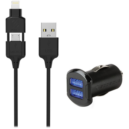 Scosche strikeDRIVE pro 12W + 12W Car Charger for USB Devices