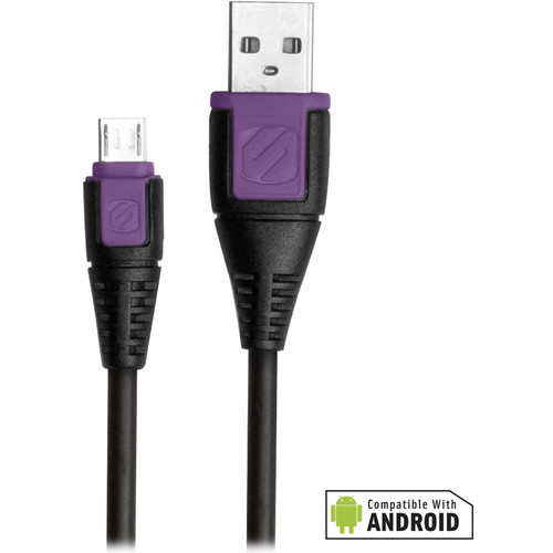 Scosche syncABLE micro USB Cable (3', Purple)