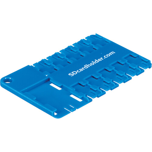 SD Card Holder microSD 10 Slot Cardholder (Blue)
