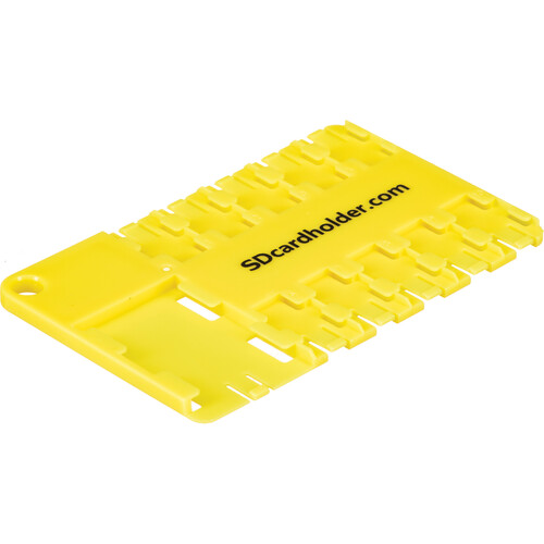 SD Card Holder microSD 10 Slot Cardholder (Yellow)