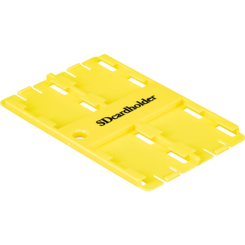 SD Card Holder Standard SD Memory Card 4 Slot Holder (Yellow)