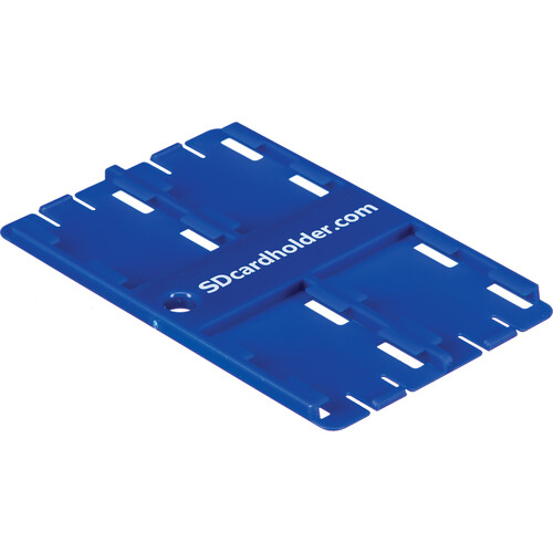 SD Card Holder Standard SD Memory Card 4 Slot Holder (Blue)