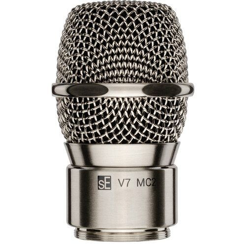 sE Electronics V7 MC2 Supercardioid Dynamic Microphone Capsule for Sennheiser Wireless Handheld Transmitters (Brushed-Nickel Optic)
