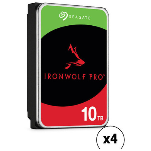 Seagate 10TB IronWolf Pro 7200 rpm SATA III 3.5" Internal NAS HDD Kit (4-Pack)
