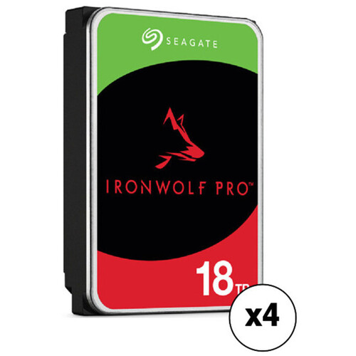 Seagate 18TB IronWolf Pro 7200 rpm SATA III Internal NAS HDD (CMR, OEM, 4-Pack)
