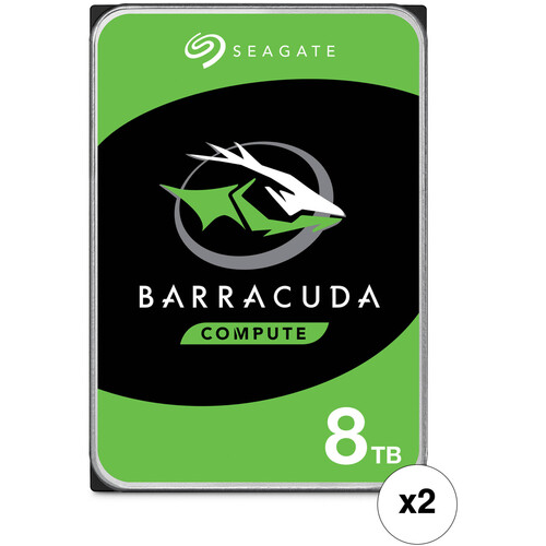 Seagate 8TB BarraCuda SATA III 3.5" 5400 rpm Internal HDD (OEM Packaging, 2-Pack)