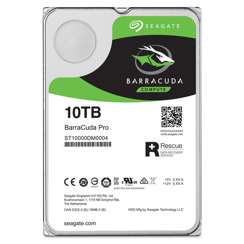 Seagate 10TB BarraCuda Pro 7200 rpm SATA III 3.5" Internal HDD (Retail)