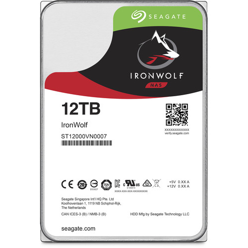 Seagate 12TB IronWolf 7200 rpm SATA III 3.5" Internal NAS HDD