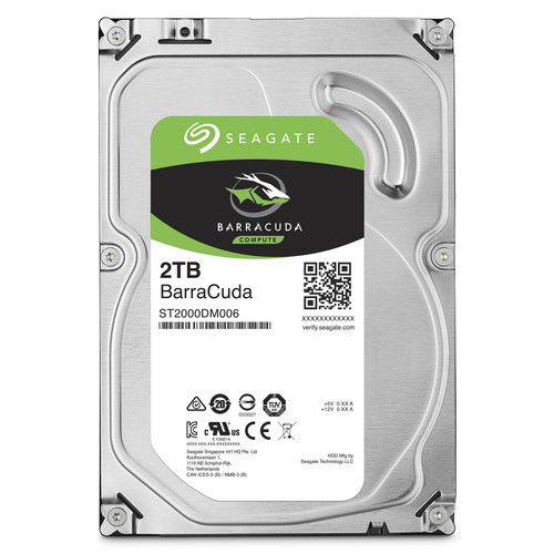 Seagate 2TB BarraCuda SATA III 3.5" Internal HDD (Retail Packaging)