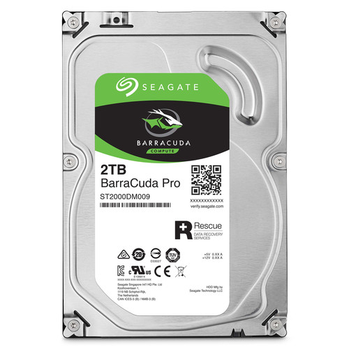 Seagate 2TB BarraCuda Pro 7200 rpm SATA III 3.5" Internal HDD (Retail)