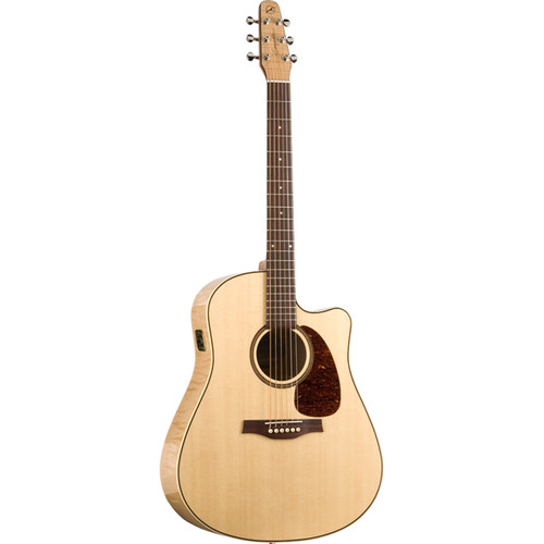 Seagull Guitars Performer CW QI Flamed Maple Acoustic/Electric Guitar (Natural High Gloss)