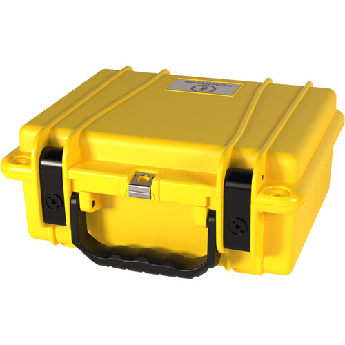 Seahorse 300FP1 Single Pistol Case with Plastic Keyed Locks (Foam, Safety Yellow)