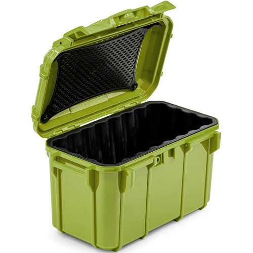 Seahorse 59 Micro Hard Case (Green, Rubber Liner and Mesh Lid Retainer)
