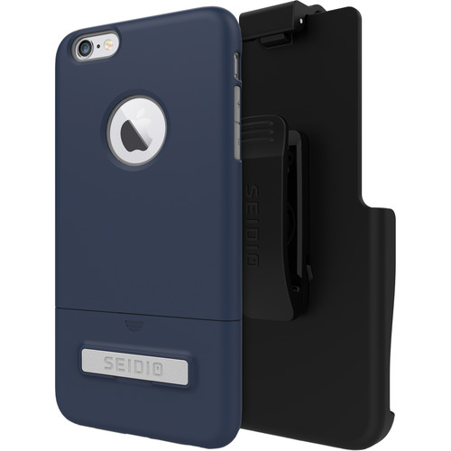 Seidio SURFACE Case with Kickstand and Holster for iPhone 6 Plus/6s Plus (Midnight Blue/Gray)