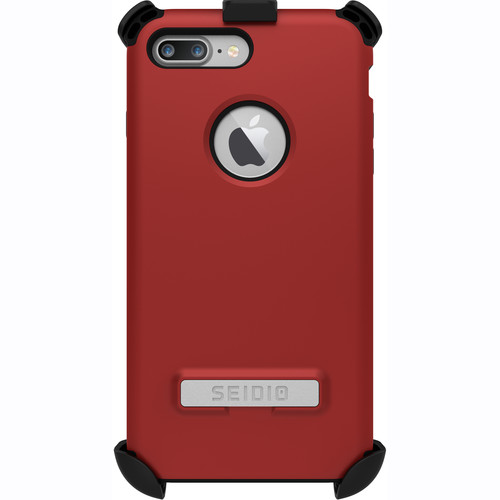 Seidio Dilex Case with Kickstand for iPhone 7 Plus/8 Plus and Holster (Red/Black)