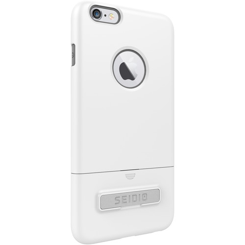 Seidio SURFACE Case with Kickstand for iPhone 6 Plus/6s Plus (Glossed White/Gray)