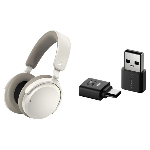 Sennheiser ACCENTUM Over-Ear Wireless Headphones with BTD 700 Bluetooth Adapter (White)