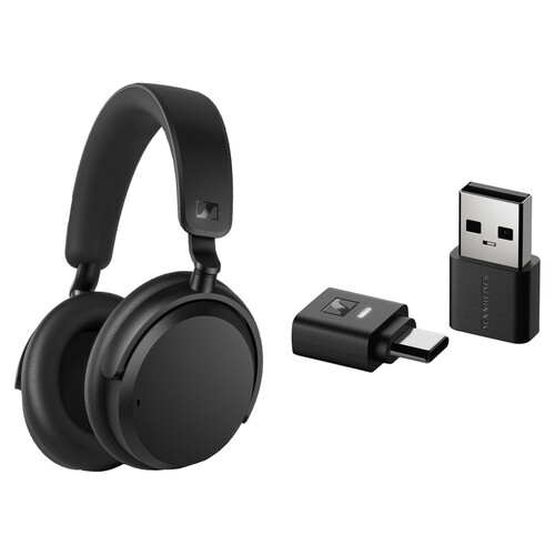 Sennheiser ACCENTUM Plus Wireless Active Noise-Canceling Headphones with BTD 700 Bluetooth Adapter (Black)