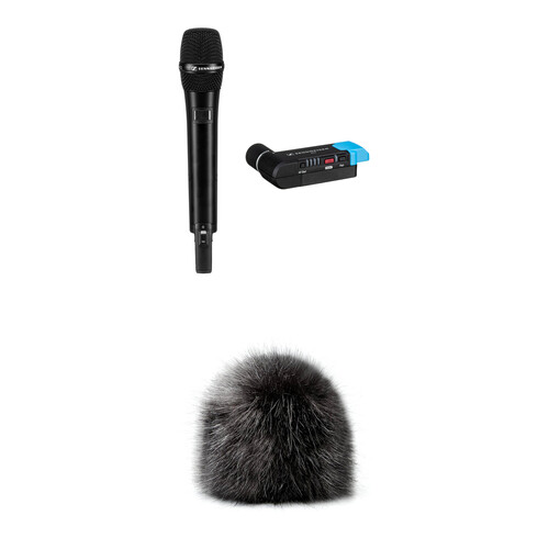 Sennheiser AVX-835 SET Digital Camera-Mount Wireless Cardioid Handheld Microphone System Kit with Long-Haired Windscreen (1.9 GHz)