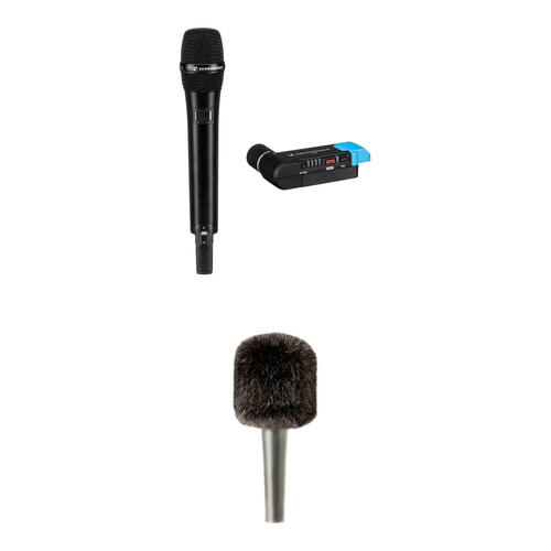 Sennheiser AVX-835 SET Digital Camera-Mount Wireless Cardioid Handheld Microphone System Kit with Short-Haired Windscreen (1.9 GHz)