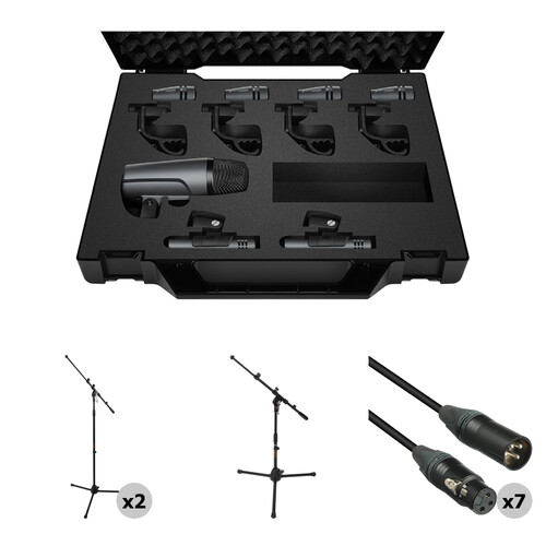 Sennheiser Drum Miking Kit with Stands & Cables