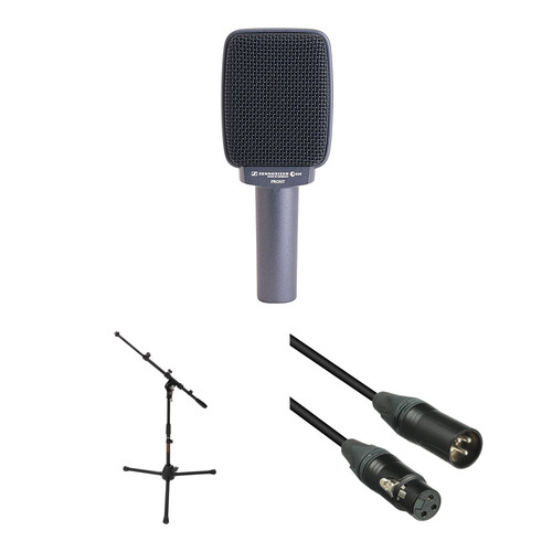 Sennheiser e609 Dynamic Microphone with Short Telescoping Boom Stand and Cable Kit