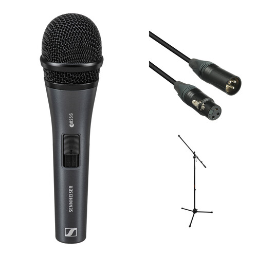 Sennheiser e 825-S Dynamic Vocal Microphone with Stand and Cable Kit