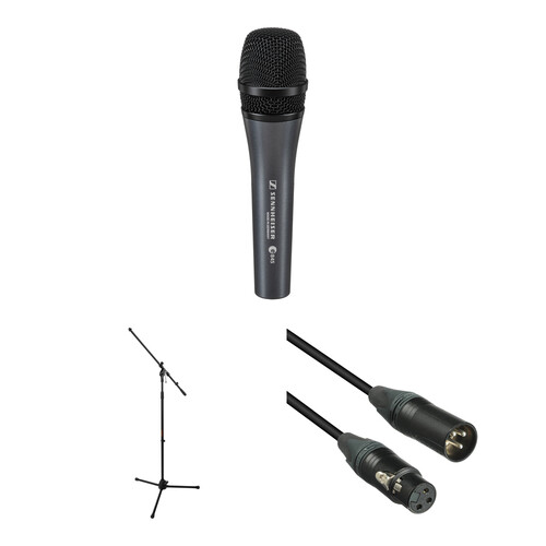 Sennheiser E 845 Supercardioid Vocal Mic with Boom Stand and Cable
