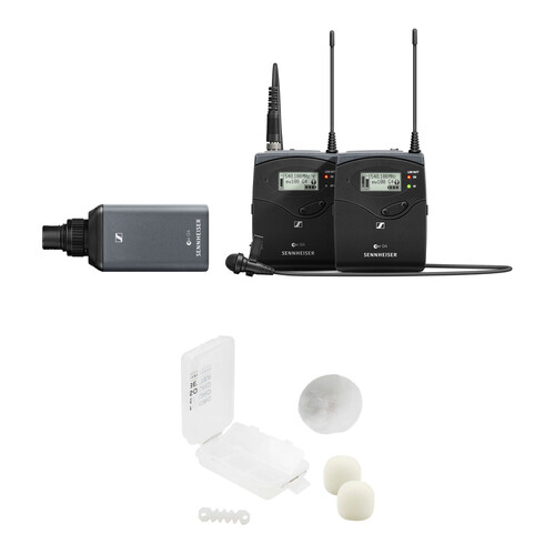 Sennheiser EW 100 ENG G4 Camera-Mount Wireless Combo Microphone System with White Outdoor Kit (G: 566 to 608 MHz)