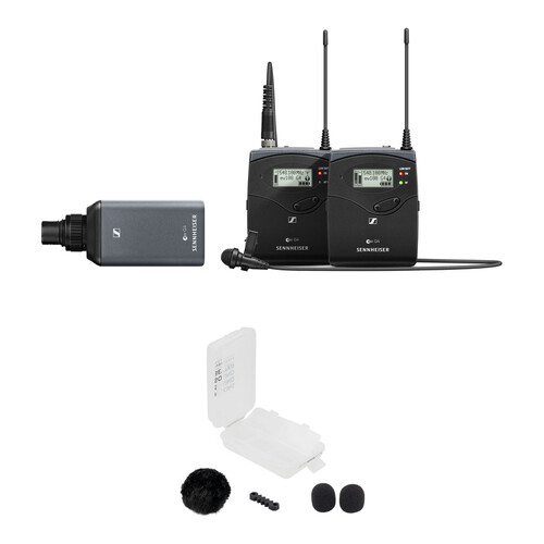Sennheiser EW 100 ENG G4 Camera-Mount Wireless Combo Microphone System with Black Outdoor Kit (A1: 470 to 516 MHz)