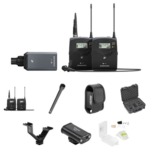 Sennheiser EW 100 ENG G4 Two-Person Camera-Mount Wireless Microphone Broadcast System with Hiding Kit (G: 566 to 608 MHz)