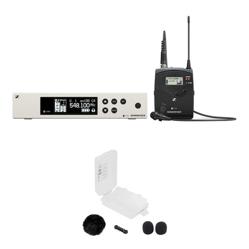 Sennheiser EW 100 G4-ME2 Wireless Omni Lavalier Microphone System with Black Outdoor Kit (A1: 470 to 516 MHz)
