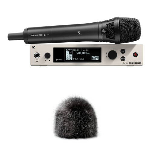 Sennheiser EW 500 G4-KK205 Wireless Handheld Microphone System with Neumann KK 205 Capsule & Long-Haired Big Windbubble Kit (AW+: 470 to 558 MHz)