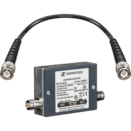 Sennheiser EW-D AB Inline Antenna Booster for EW-D Wireless Systems (R: 520 to 608 MHz)