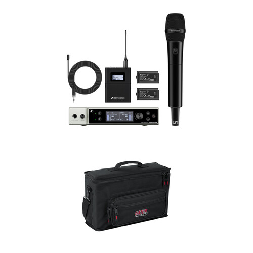 Sennheiser EW-DX MKE 2-835-S SET Dual-Channel Digital Combo Wireless Kit with Omni Lavalier, Handheld Mic & Bag (Q1-9: 470 to 550 MHz)
