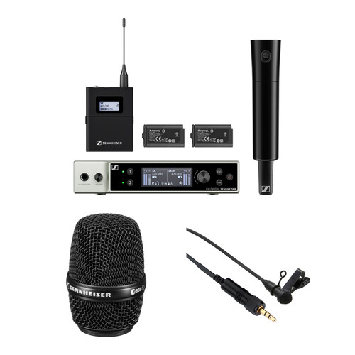 Sennheiser EW-DX SK-SKM-S Dual-Channel Digital Wireless System Kit with Bodypack, Handheld Transmitter, and Mics (Q1-9: 470 to 550 MHz)