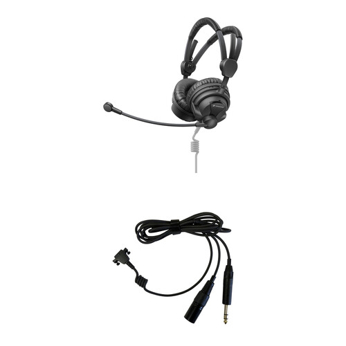Sennheiser HME 26 Dual On-Ear Broadcast Headset with Condenser Microphone and XLR/TRS Cable Kit