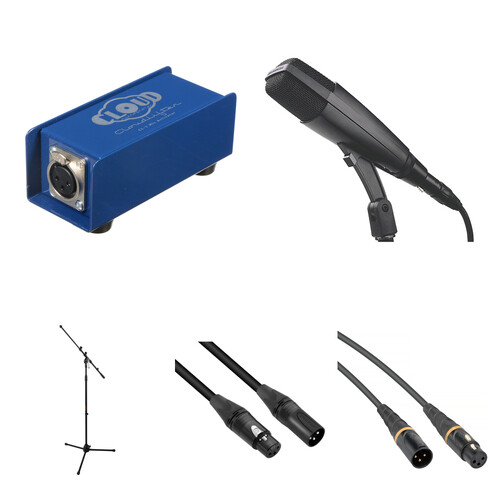 Sennheiser MD 421-II Microphone with Cloudlifter CL-1, Microphone Stand, and Cable Kit