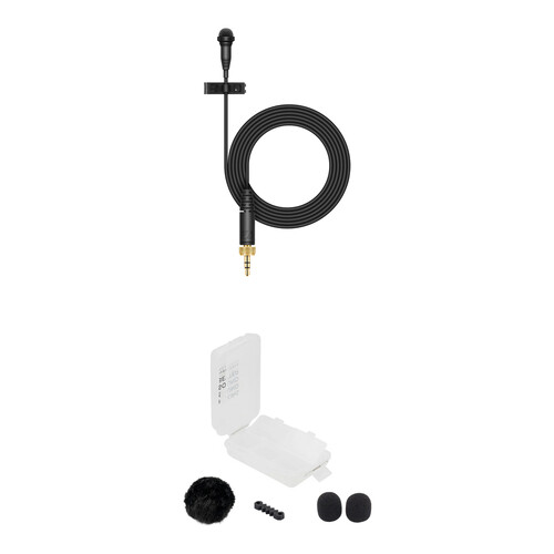 Sennheiser ME 2 Omnidirectional Lavalier Microphone Kit with Outdoor Wind Protection (Black)