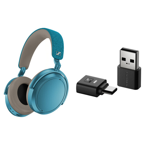Sennheiser MOMENTUM 4 Noise-Canceling Wireless Over-Ear Headphones with BTD 700 Bluetooth Adapter (Teal)