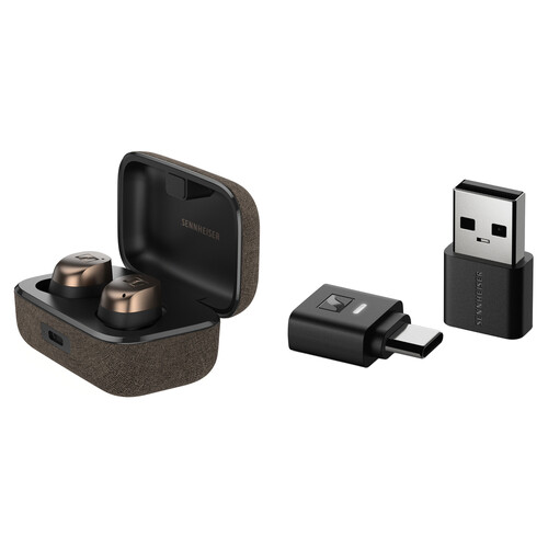 Sennheiser MOMENTUM True Wireless 4 Noise-Canceling Earbuds with BTD 700 Bluetooth Adapter (Black Copper)