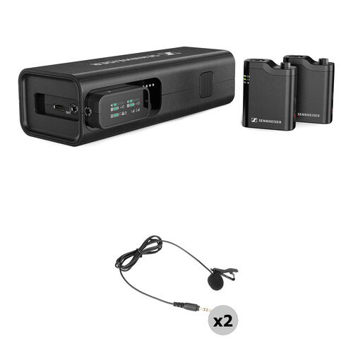 Sennheiser Profile 2-Person Clip-On Wireless Audio System/Recorder Kit with SR-M1 Lavalier Microphones (2.4 GHz)