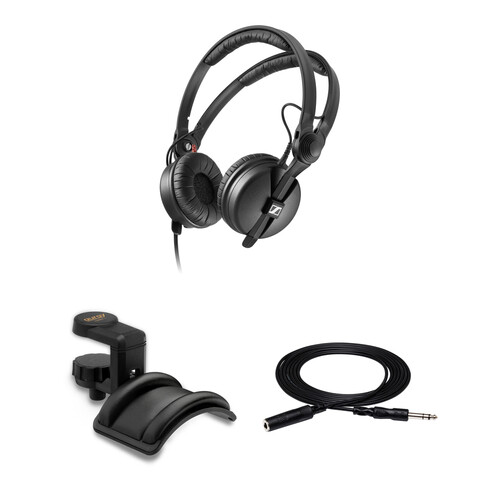 Sennheiser HD 25 Monitor Headphones Kit with Holder and Extension Cable